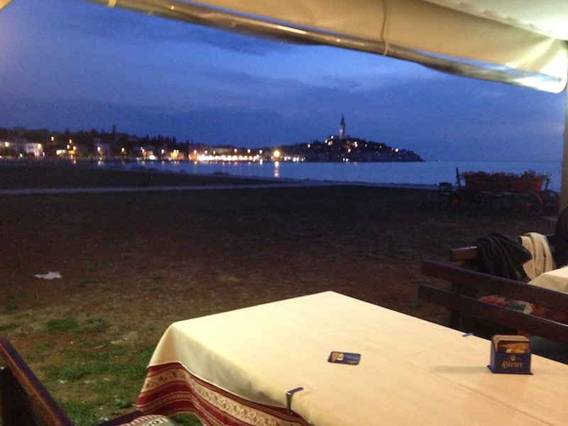 Le restaurant Volley Ferrata avec sa vue sur Rovinj