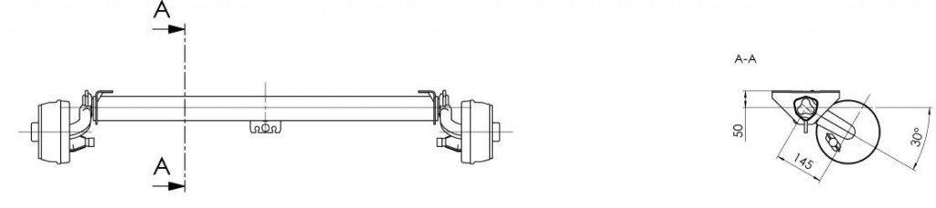 Vue de profile schéma essieu