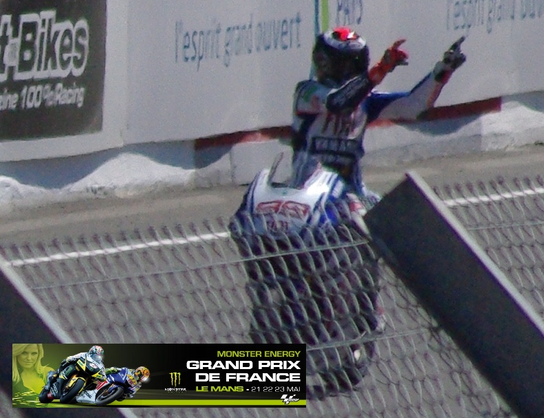 Une image du vainqueur. LORENZO.  Nos amis Espagnol sont biens les meilleurs en GP.