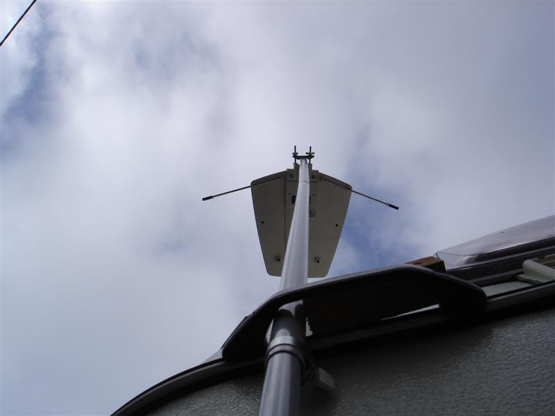 l'antenne en position facile à orienter tout en contrôlant sur la TV