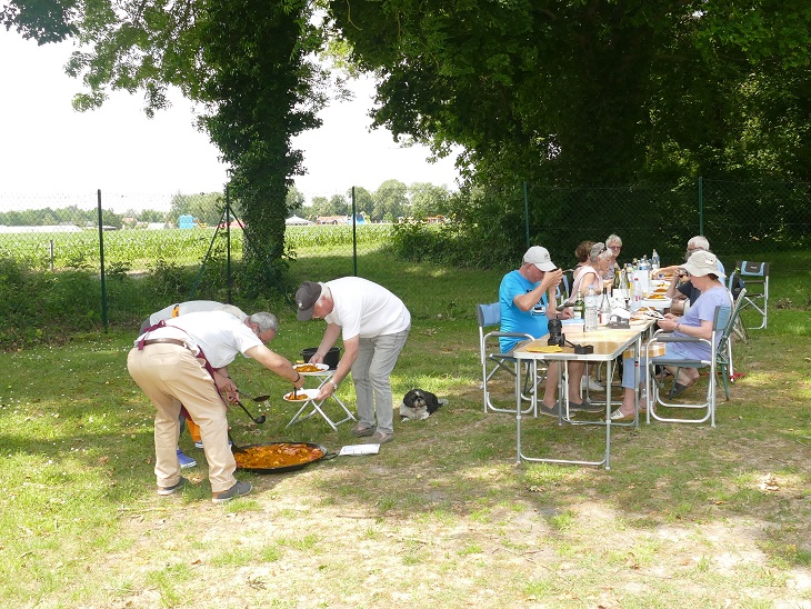La paella façon Alain , nous sommes gatés