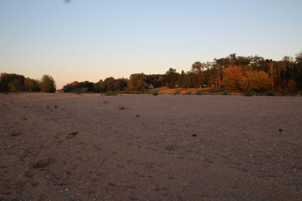 Normalement ici il y a la Loire.....et le camping est à droite des maisons.