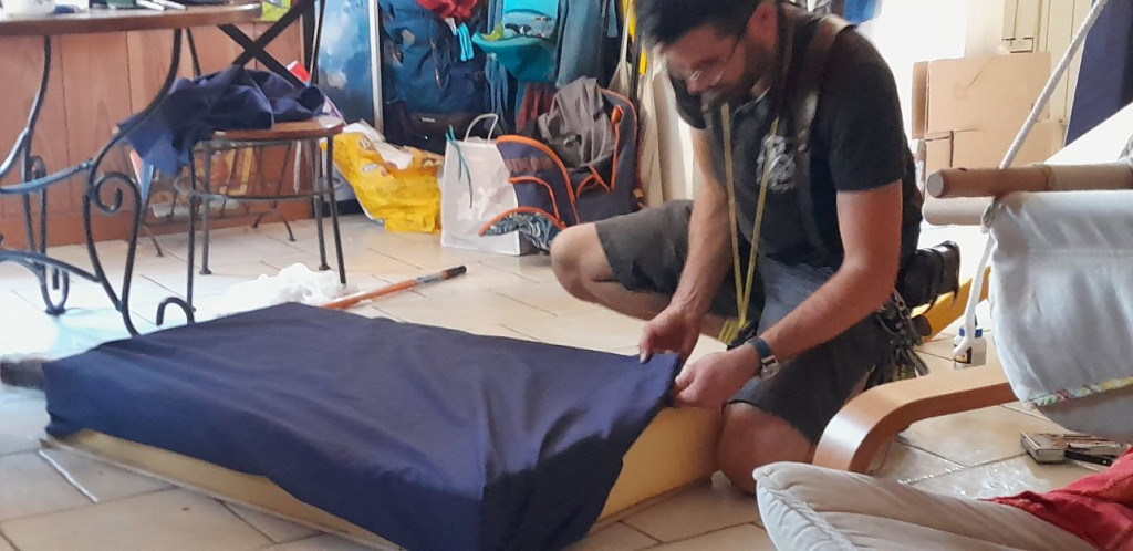 mise en place de la housse