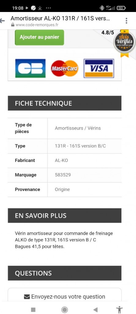 Descriptif code remorque